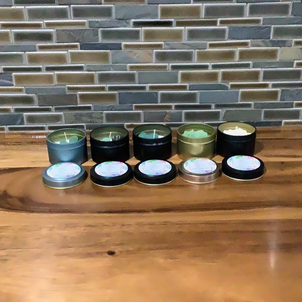 Handmade Candle in Tin - Cactus or Floral